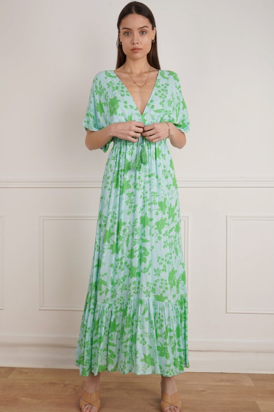 Robes Goa Paris | Paola Long P821 Sea Green